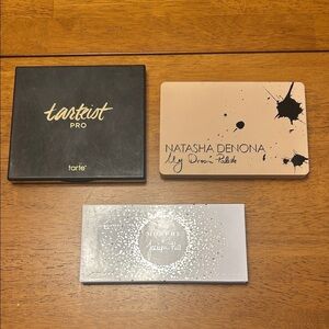 Eyeshadow palette set - Jaclyn Hill, Natasha Denona and Tarte.
